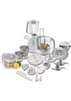 Glen Food Processor Kitchen Machine 700W 3 Jars, Cnetrifugal and Citrus Juicer 4 SS Disc Blades -White (4052 FP)
