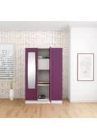Godrej Interio Slimline 3 Door M1 Steel Almirah Wardrobe (SLIM00323) Textured Purple