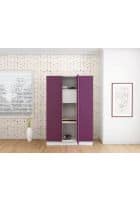 Godrej Interio Slimline 3 Door Steel Almirah Wardrobe (SLIM00305) Textured Purple