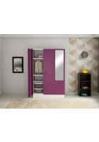 Godrej Interio Slimline Blend 3 Door Steel Almirah Wardrobe (30161803SD00280) Textured Purple
