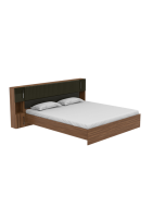 Godrej Marcel Morf Queen Size Bed (No Storage, Dark Brown)
