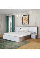 Godrej Ray King Size Bed (Sonoma Oak, Swiss White)