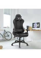 Green Soul Raptor Racing Edition Ergonomic Gaming Chair with Premium PU Leather, Adjustable Neck and Lumbar Pillow (Black)