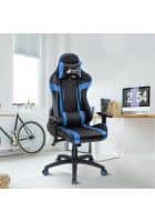 Green Soul Raptor Racing Edition Ergonomic Gaming Chair with Premium PU Leather, Adjustable Neck and Lumbar Pillow (Blue)