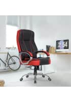 Green Soul Vienna High Back Leatherette Office Ergonomic Executive Chair with Multi-Color Options (Black and Red)