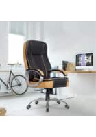 Green Soul Vienna High Back Leatherette Office Ergonomic Executive Chair with Multi Color Options (Black and Tan)