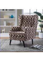 HomeTown Charm Fabric Arm Chair in Brown Colour by HomeTown(6000089861)