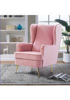 HomeTown Charm Velvet Arm Chair in Blush Pink Colour by HomeTown(6000089794)