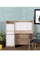 HomeTown Florence Engineered Wood Study Table in White Colour