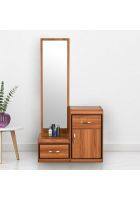 Hometown Archer Engineered Wood Dresser with mirror in Walnut Colour By HomeTown(800010497001)
