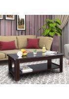 Home Town Maysville Glass Top Center Table in Walnut Colour
