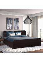 Hometown Swirl Engineered Wood King bed with Box storage in Dark Oak Colour By HomeTown(600364353001)