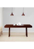 Home Town Austin Sheesham Wood(Rosewood) 6 Seater Dining Table in Honey Colour