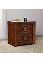 Home Town Casablanca Solidwood Night Stand in Walnut Colour