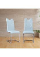 Home Town Garfield Metal Dining Chair Set of 6 in Sage Colour