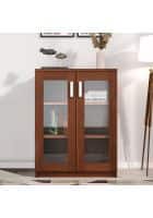 Nilkamal Damius Engineered Wood Free Standing Cabinet (Urban Walnut)