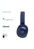 JBL Live 500BT Wireless Over-Ear Google and Alexa Voice Enabled Headphones (Blue)