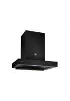 Kaff Hassle Free Filter Less Dry Heat Clean T Shaped Wall Mounted Chimney Black (Casto DX DHC 60)