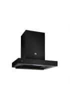 Kaff Hassle Free Filter Less Dry Heat Clean T Shaped Wall Mounted Chimney Black (Casto DX DHC 60)