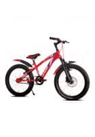 Leader Cycles Speedy Bike 20T kids cycle with disc brake and front suspension (Red)