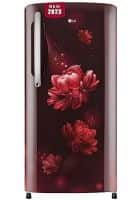 LG 201 L 3 Star Direct Cool Single Door Refrigerator Scarlet Charm (GL-B211HSCD)