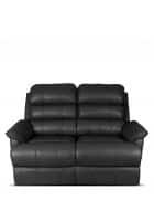 Little Nap Quies Two Seater Manual Recliner for Living Room (Black)