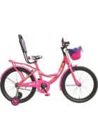 Lotus-S Marigold Rigid Fork Brake Caliper Back Rest Saddle (For 5-8 yrs) 20 T Road Cycle (Pink)