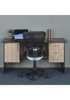 Nilkamal Vertex Office Table (Brown, Clound Ash)