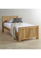 Natural Living Cube Mango Light Single Bed (Sand Blasted Light Brown)