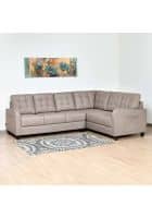 Nilkamal Protean Plus Corner Left Hand Side Sofa (Brown, Rectangular)