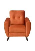 Nilkamal Rockingham 1 Seater Fabric Sofa (Rust Orange)