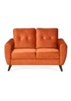 Nilkamal Rockingham 2 Seater Fabric Sofa (Rust Orange)