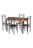 Nilkamal Stratus 4 Seater Dining Table Set (Black)