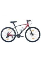 Plutus 700C Bike 26 Inch Wheel, Multi Speed Shimano Gears For Unisex With Size 18 Inch (Red-Black)