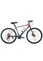 Plutus 700C Bike 26 Inch Wheel, Multi Speed Shimano Gears For Unisex With Size 18 Inch (Red-Black)