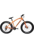 Plutus Jaguar Fat Bike 26 Inch x 4.00 Inch Size, Multi Speed Shimano Gears for Unisex, Front and Rear Disc Brake (Orange)