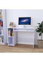 Presley Engineered Wood Computer Table in White Colour