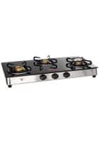 Prestige Royale Glass, Stainless Steel Manual Gas Stove (Black, GT03L SS)