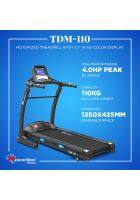 PowerMax Fitness TDM-110 2HP (4HP Peak) Motorized Treadmill,2.0HP DC Motor, Max user weight is 110KG Home Use & Automatic Programs (Black)