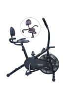Reach Air Bike Exercise Cycle with Moving Handles and Adjustable Cushioned Seat (AB-110BHT)