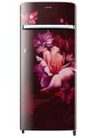 Samsung 215 L 5 Star Direct Cool Single Door Refrigerator Midnight Blossom Red (RR23C2G35RZ/HL)