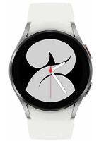 Samsung Watch 4 BT 40 mm 1.2 inch Customisable Fluoroelastomer Case Silver Strap Smart Watch (SM-R860NZSAINU)