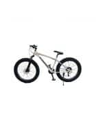 Scorpion 21 Speed Gears Multi Speed Fat Tyre Bike for Unisex with Dual Disc Brakes and Single Suspension (White)