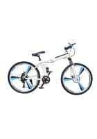 Scorpion Multi Speed Foldable Cycle, For Men, Women And Age Group As 13+ Years, 21 Speed Gears With Dual Disc Brakes (White)