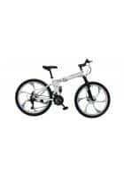Scorpion Multi Speed Foldable Cycle, For Men, Women And Age Group As 13+ Years, Carbon Steel, 21 Speed Gears (White)