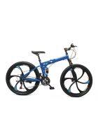 Scorpion Multi Speed Folding Cycle, For Men, Women And Age Group As 13+ Years, 21 Speed Gears With Dual Disc Brakes (Blue)