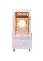Shubhkamna - Designer Wooden Mandir 4 Feet With Cabinet Storage