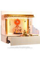 Shubh - The Mandir Store Wooden Temple, Wooden Mandir For Home, Decorative Wooden Mandir With Lights