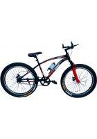 Foxglove Sixty Nine 26T Matt Black Red Imported Bearing System Fat Tyre Tube 90 Percent Fitted Tyre Cycle