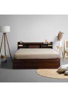 Sleepyhead Bed ES | Engineered Wood King Size Bed with Box Storage (Chestnut Dark)